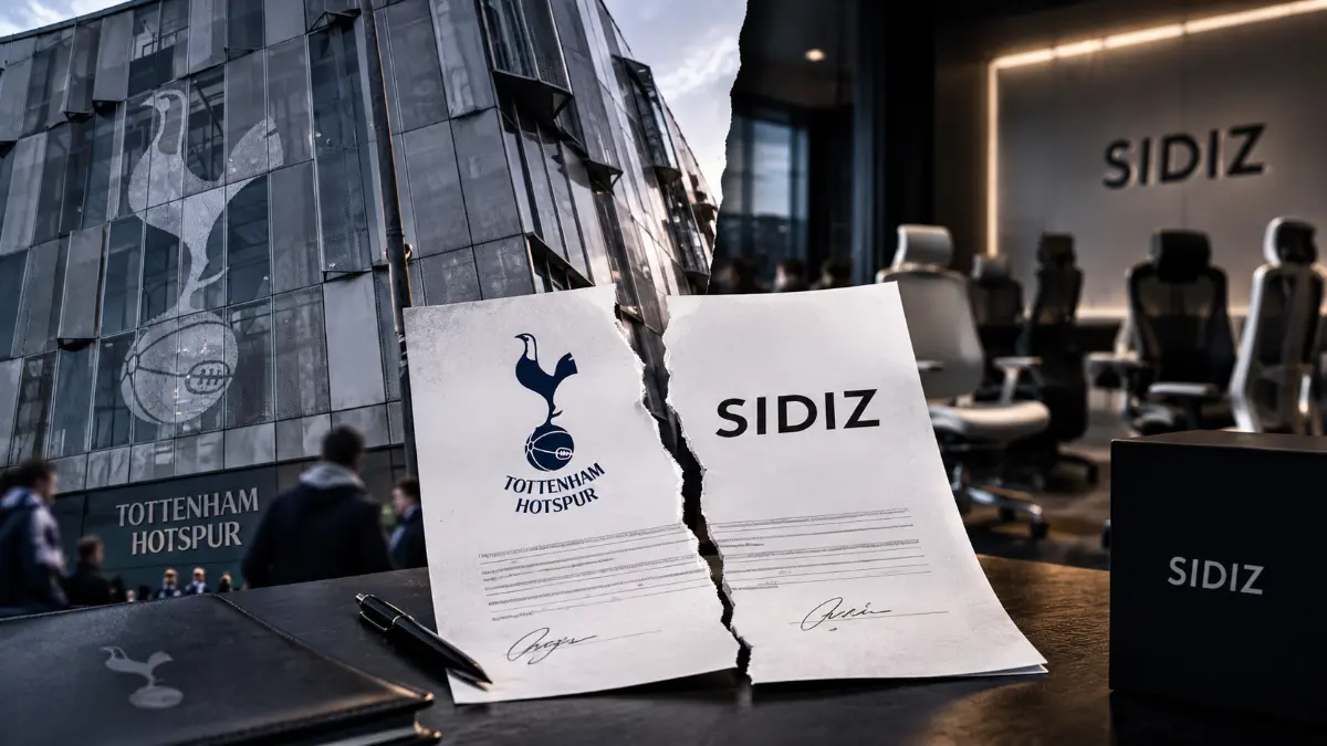 Tottenham lose sponsor Sidiz as contract terminated early