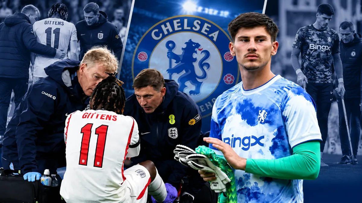 Chelsea face new injury woes as Jamie Gittens leaves on crutches