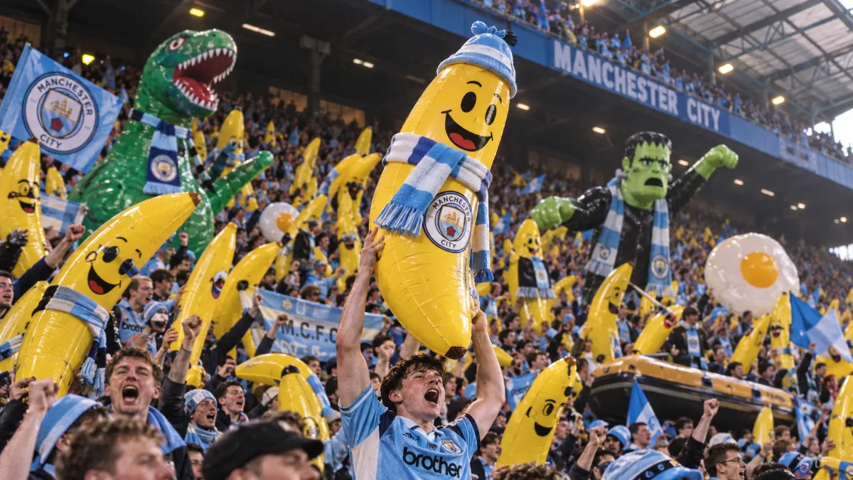 Fan madness: The rise of the inflatable banana at Manchester City