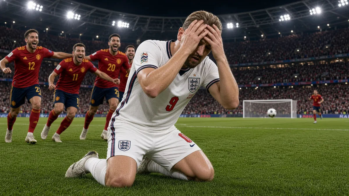 England lose to Spain in the Nations League, Kane misses penalty