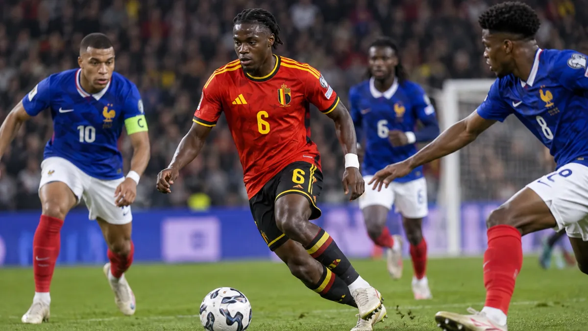 Romeo Lavia shines on Belgium debut despite defeat