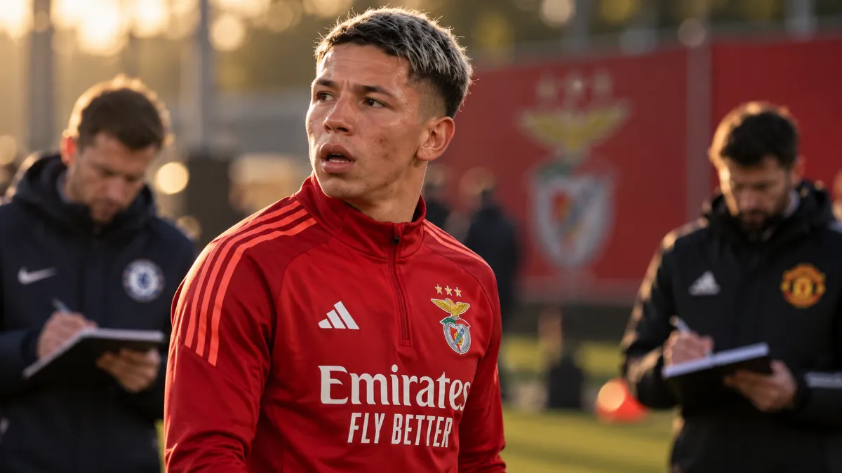 Chelsea and Manchester United vying for Benfica winger