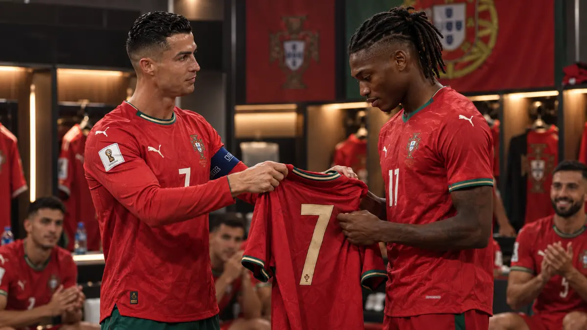 Rafael Leao explains why the number seven is special to him in Portugal's national team