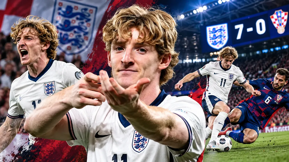 Gordon steals the show as England thrash Croatia 7-0