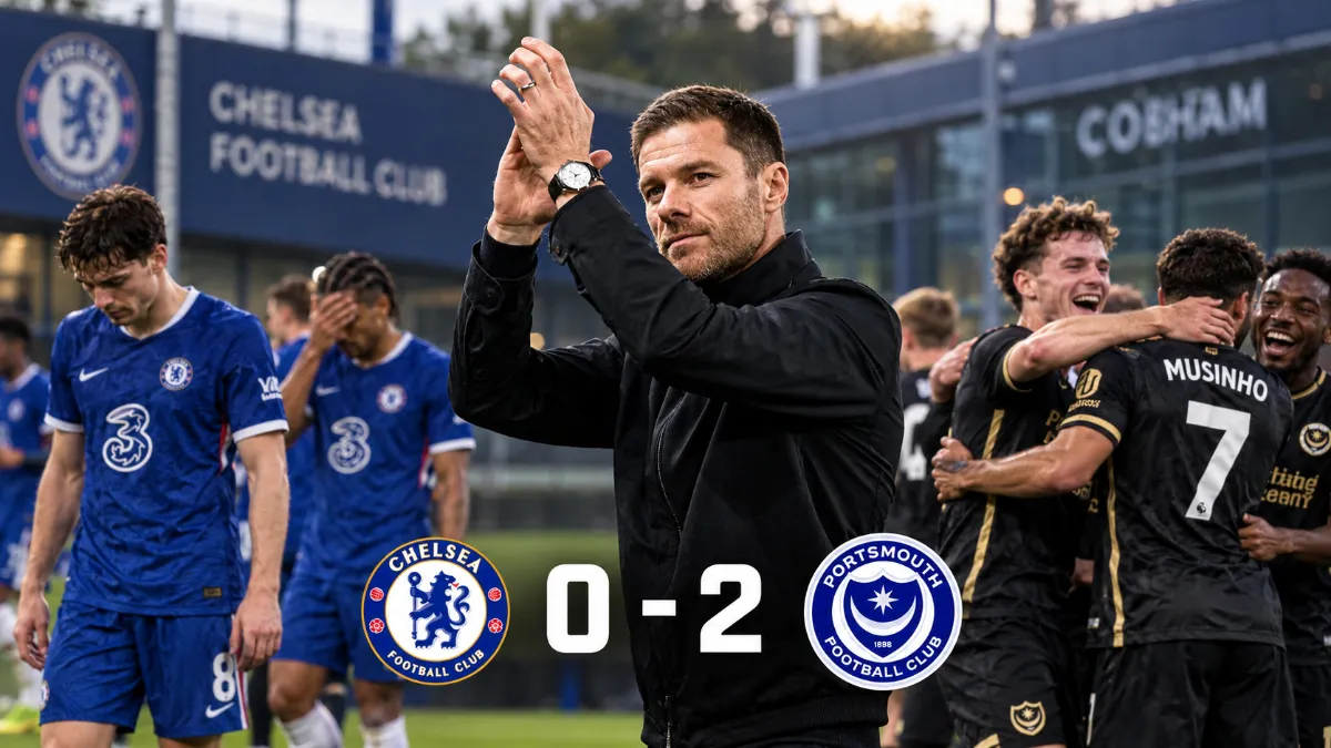 Chelsea lose 0-2 to Portsmouth in a closed-door match at Cobham