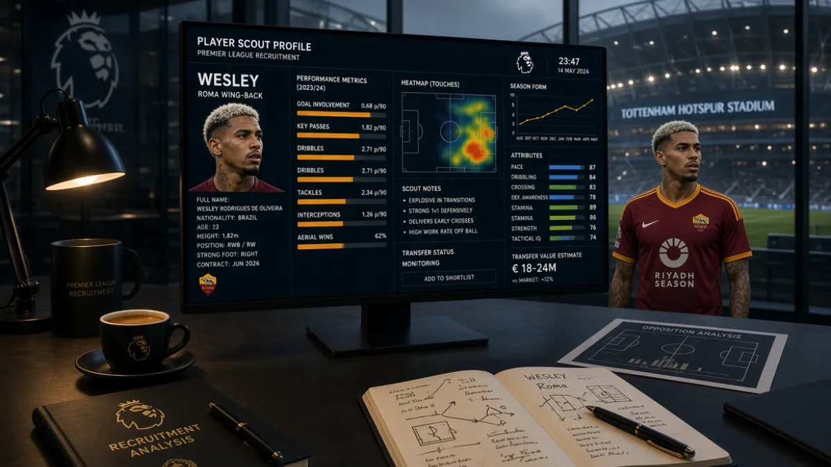 Interest in Wesley from Roma: Arsenal and Manchester United tracking the Brazilian defender