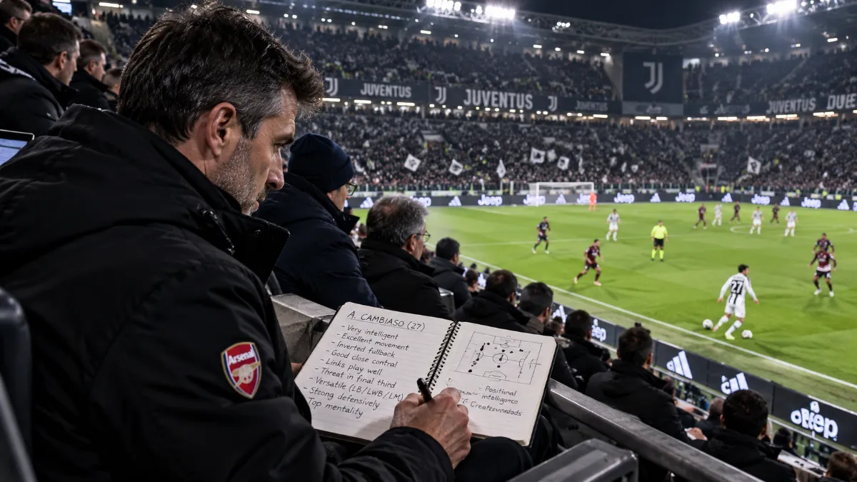 Arsenal are eyeing Juventus defender Andrea Cambiaso