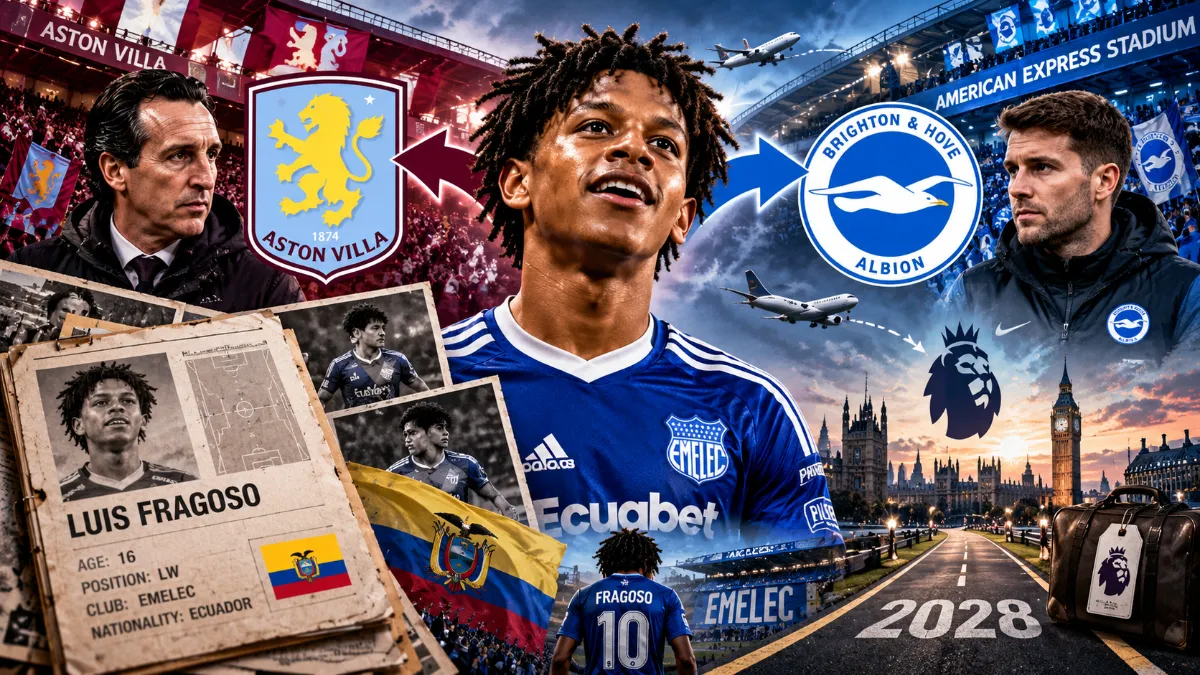 Aston Villa begin work on transfer for 16-year-old Luis Fragoso