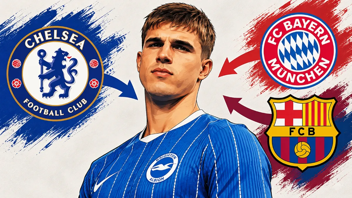 Chelsea and Bayern Munich target 19-year-old Brighton defender Luka Vuskovic