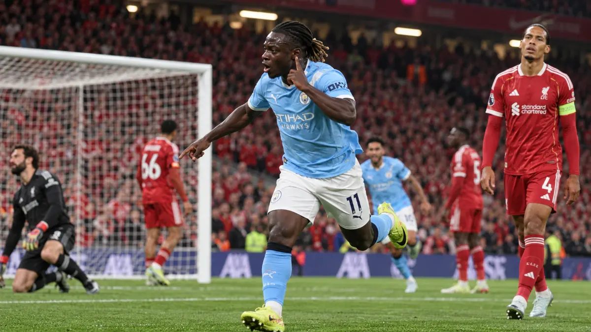 Jeremy Doku proud of team after win at Liverpool