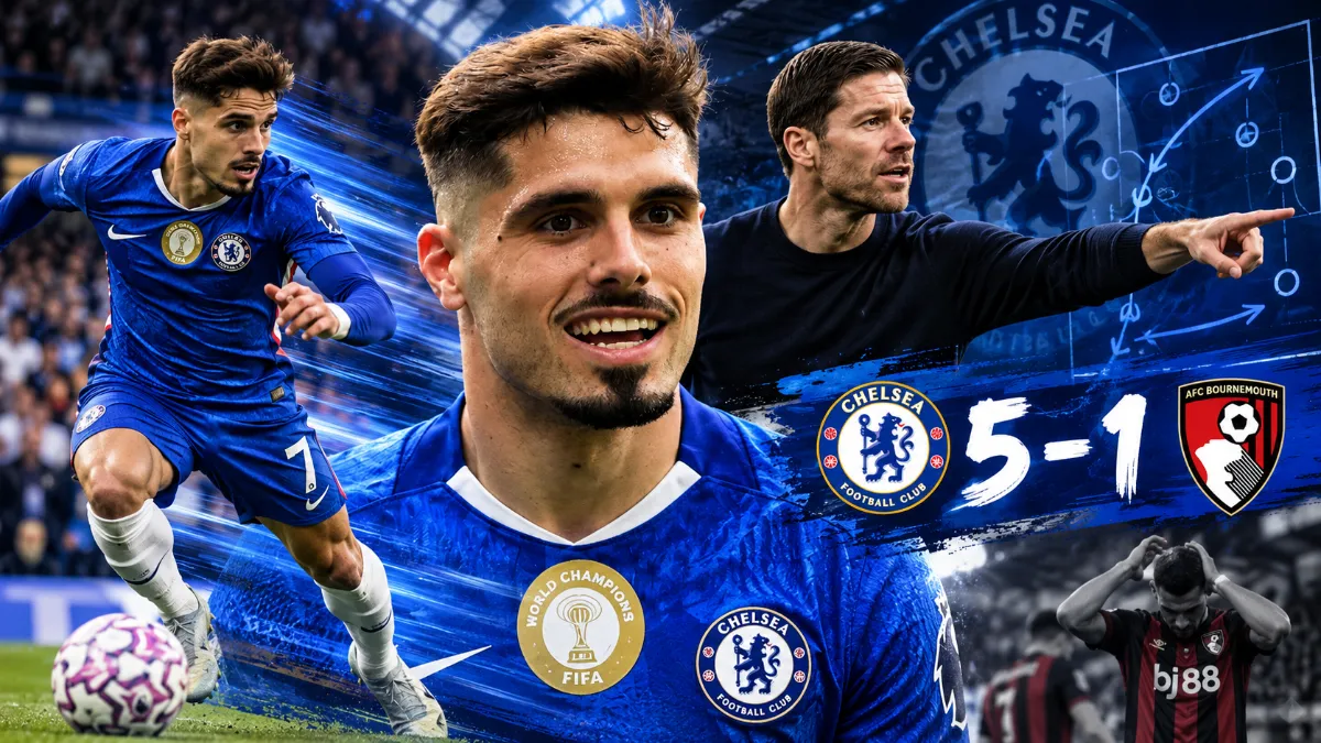 Pedro Neto shines as Chelsea thrash Bournemouth 5-1