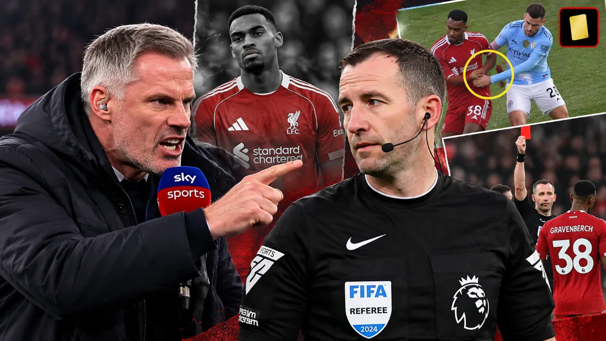 Jamie Carragher criticises referee after Ryan Gravenberch's dismissal
