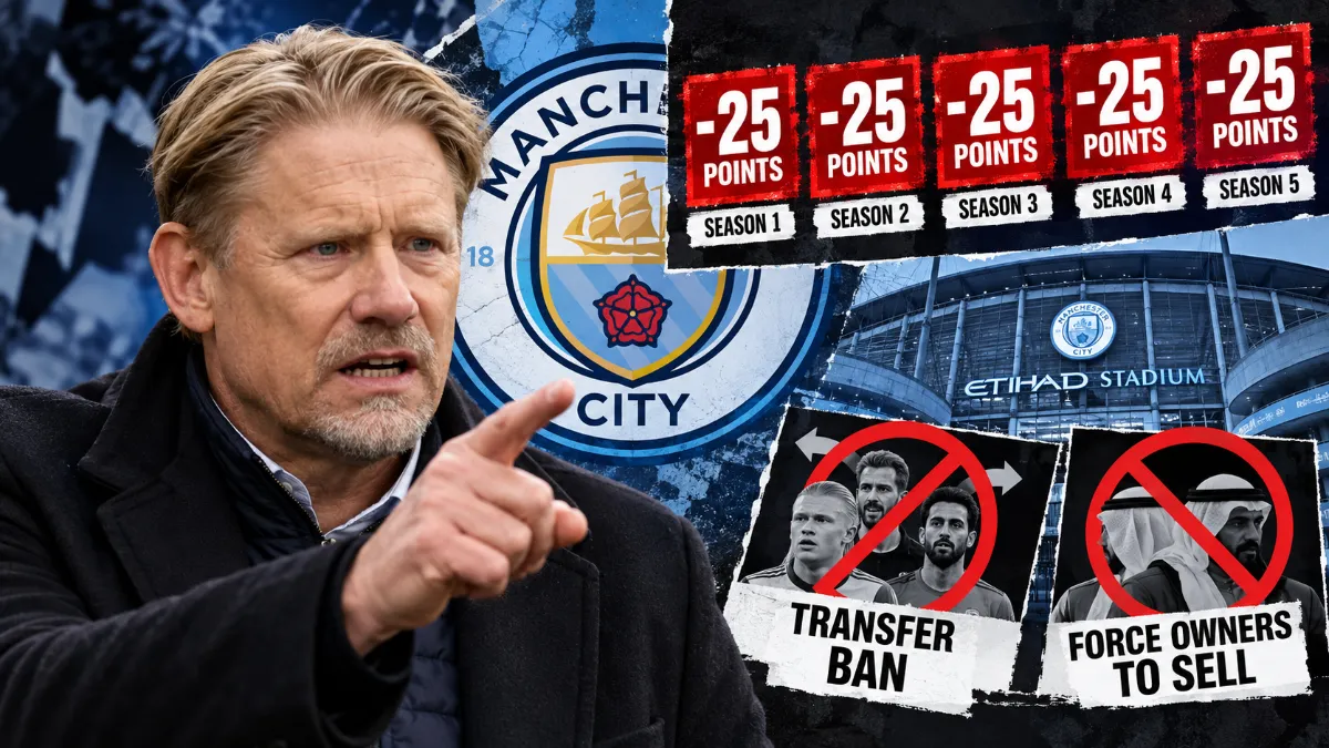 Peter Schmeichel calls for Manchester City to start with minus 25 points for five seasons