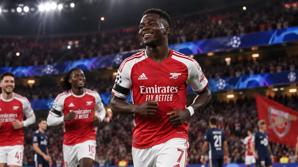 Arteta challenges Saka - and the winger responds with a goal and an assist