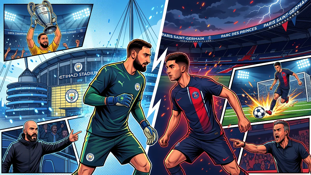Manchester City host PSG for a high-stakes Champions League clash
