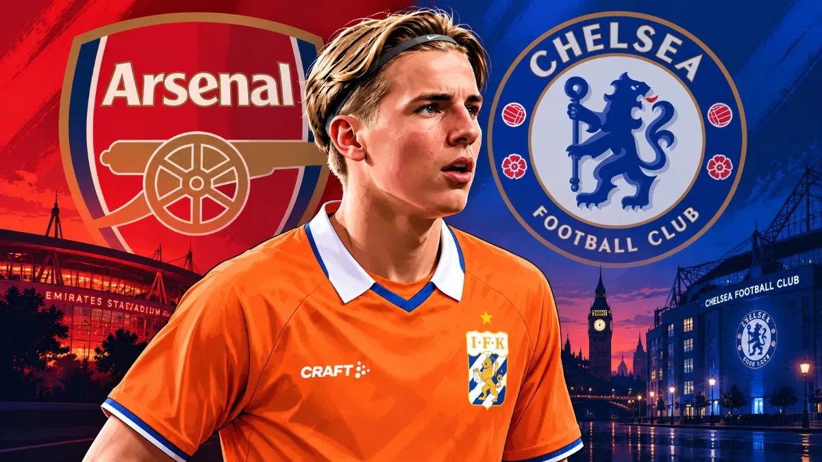 Arsenal and Chelsea are eyeing 17-year-old Oliver Monsson