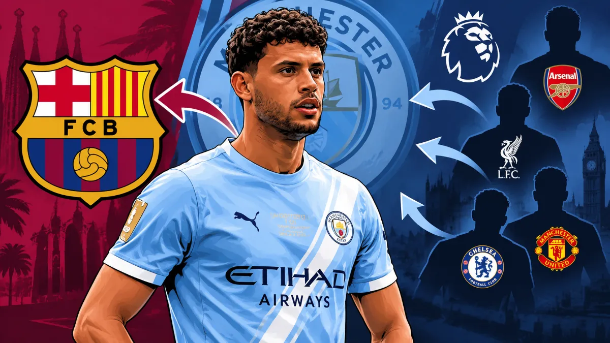 Barcelona and Premier League clubs eyeing Manchester City's Matheus Nunes