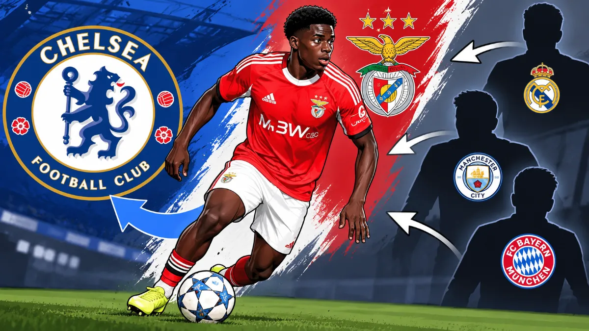 Chelsea are tracking 18-year-old Benfica defender Daniel Banjaki