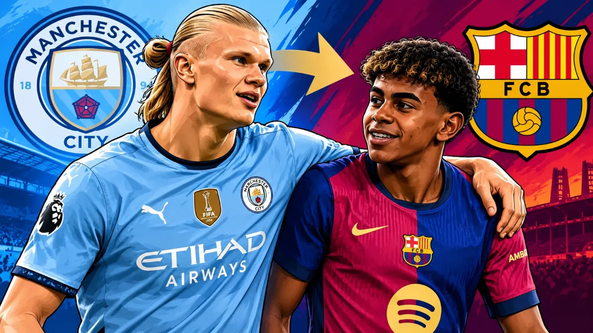 Erling Haaland keen on a move to Barcelona to play alongside Lamine Yamal