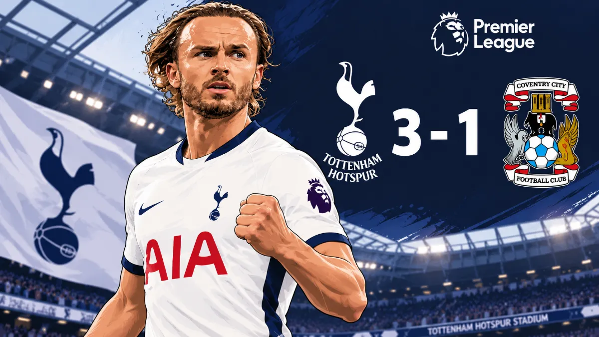 Tottenham secure their first Premier League win of the season against Coventry
