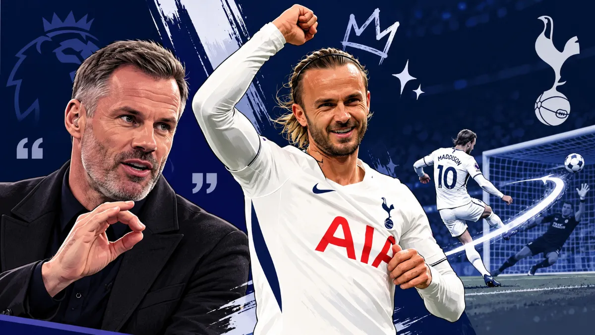 Jamie Carragher comments on Tottenham's first win and Maddison's performance