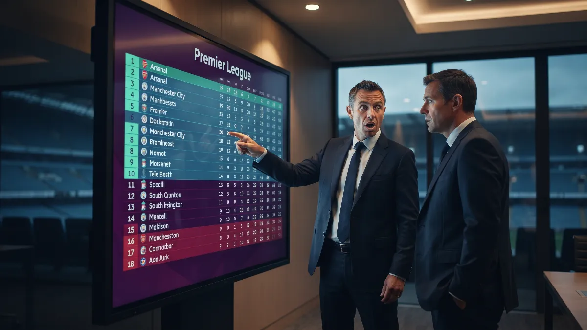 What would the Premier League table look like if Manchester City were excluded from the league?