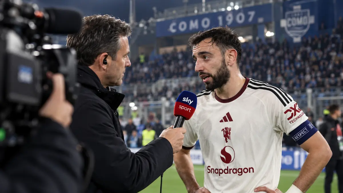 Bruno Fernandes banned from speaking Italian after Manchester United's defeat to Como