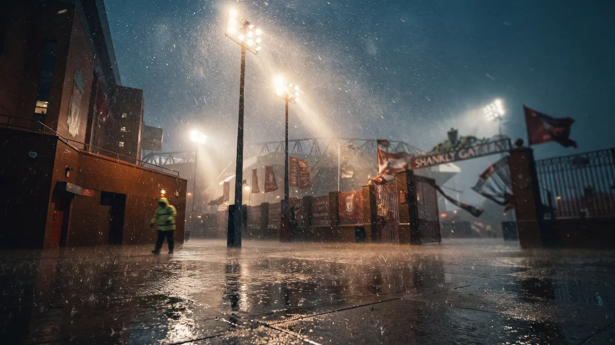 Liverpool vs Brighton match in jeopardy due to storm