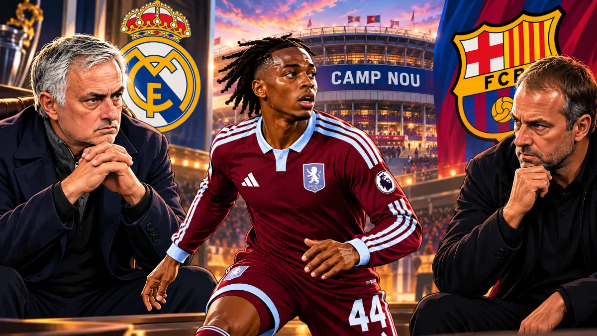 Real and Barcelona fight for 21-year-old Aston Villa star Johan Manzambi