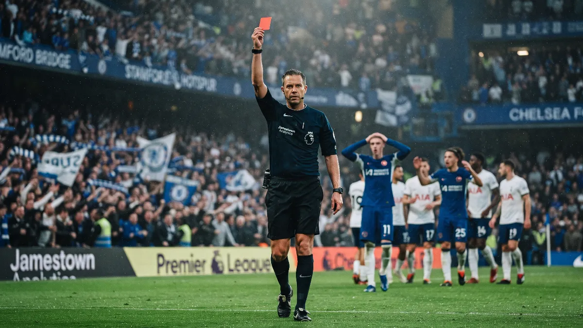Chelsea lead the Premier League in red cards: ninth dismissal since last season