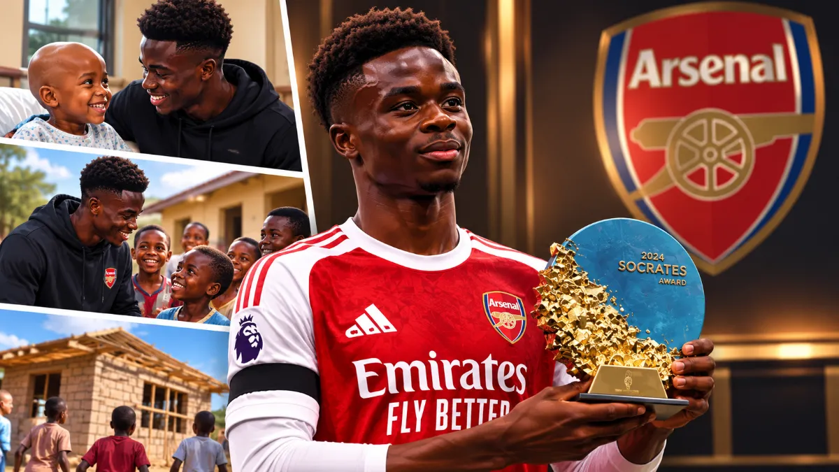 Bukayo Saka wins the Socrates Award for humanitarian work