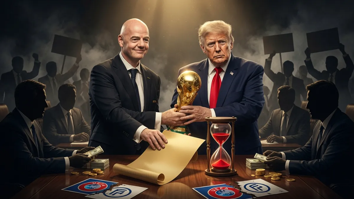 Джанни Инфантино и Дональд Трамп — В ответ на угрозы бойкота ЧМ: Джанни Инфантино готовит секретный «ускоренный запуск» продажи прав на турниры