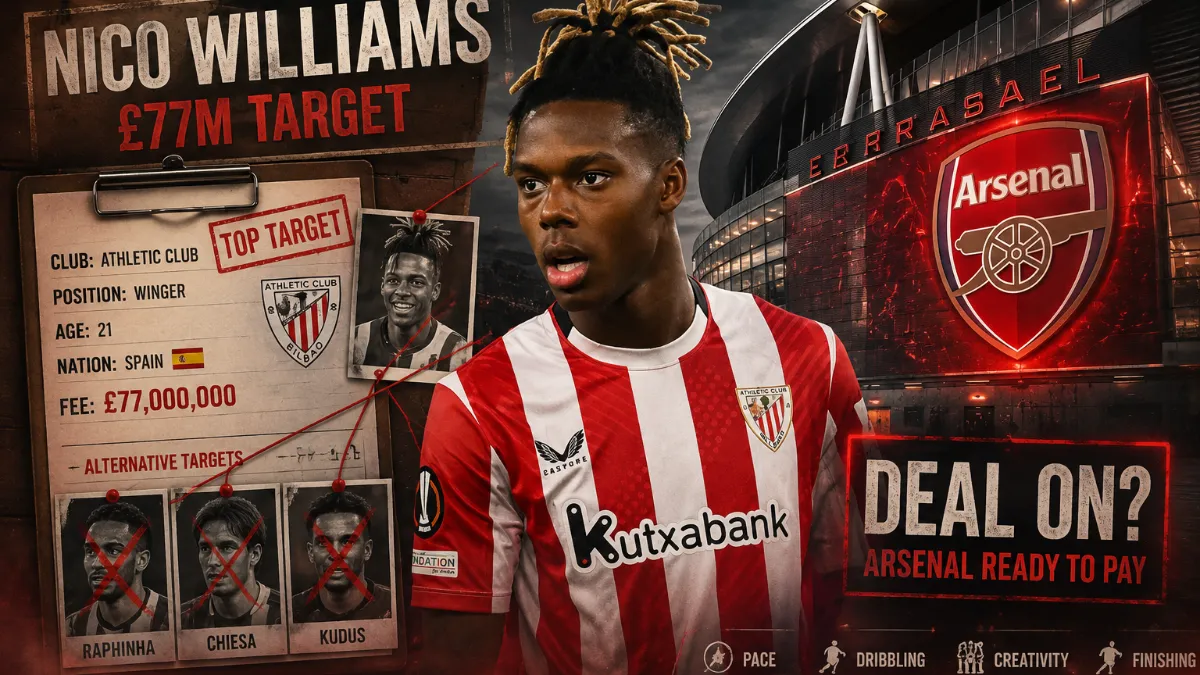 Arsenal weigh up move for Nico Williams instead of Vinicius