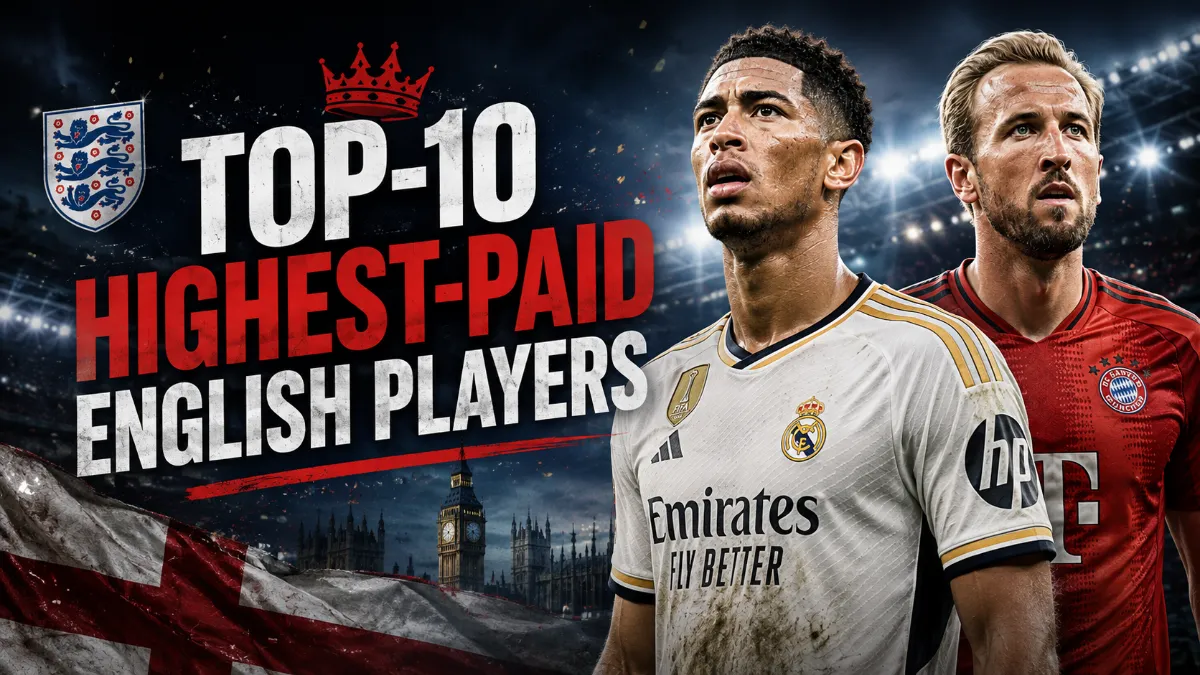 Top 10 highest-paid English footballers