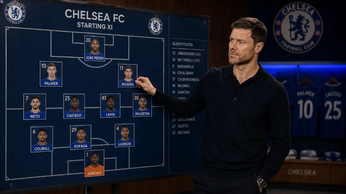 Chelsea's expected lineup for the 2026/27 Premier League match