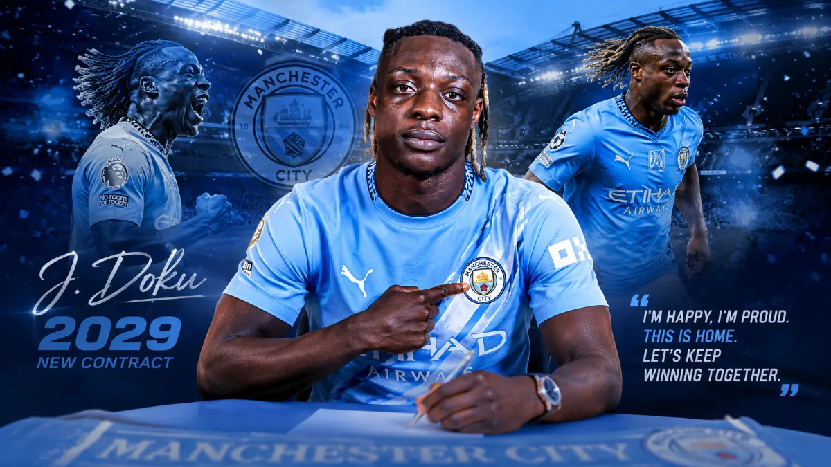 Manchester City announce deal with Jeremy Doku until 2031
