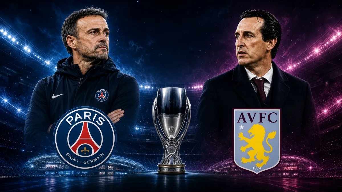 Psg take on Aston Villa in UEFA Super Cup clash