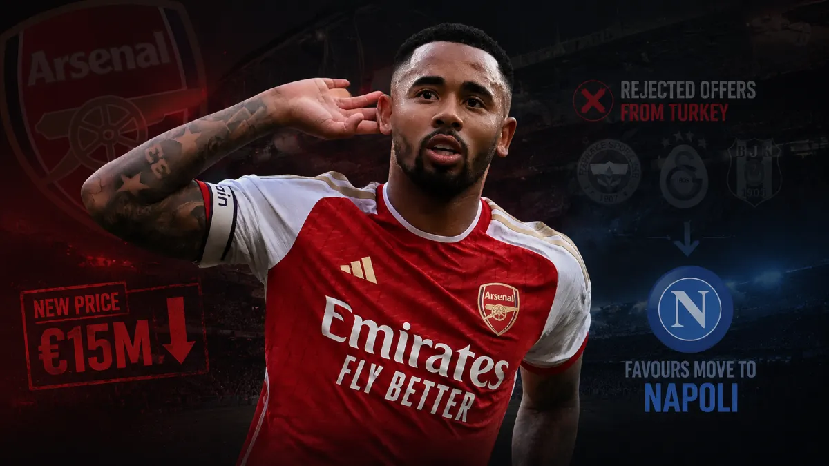 Arsenal lower price tag on Gabriel Jesus to €15 million