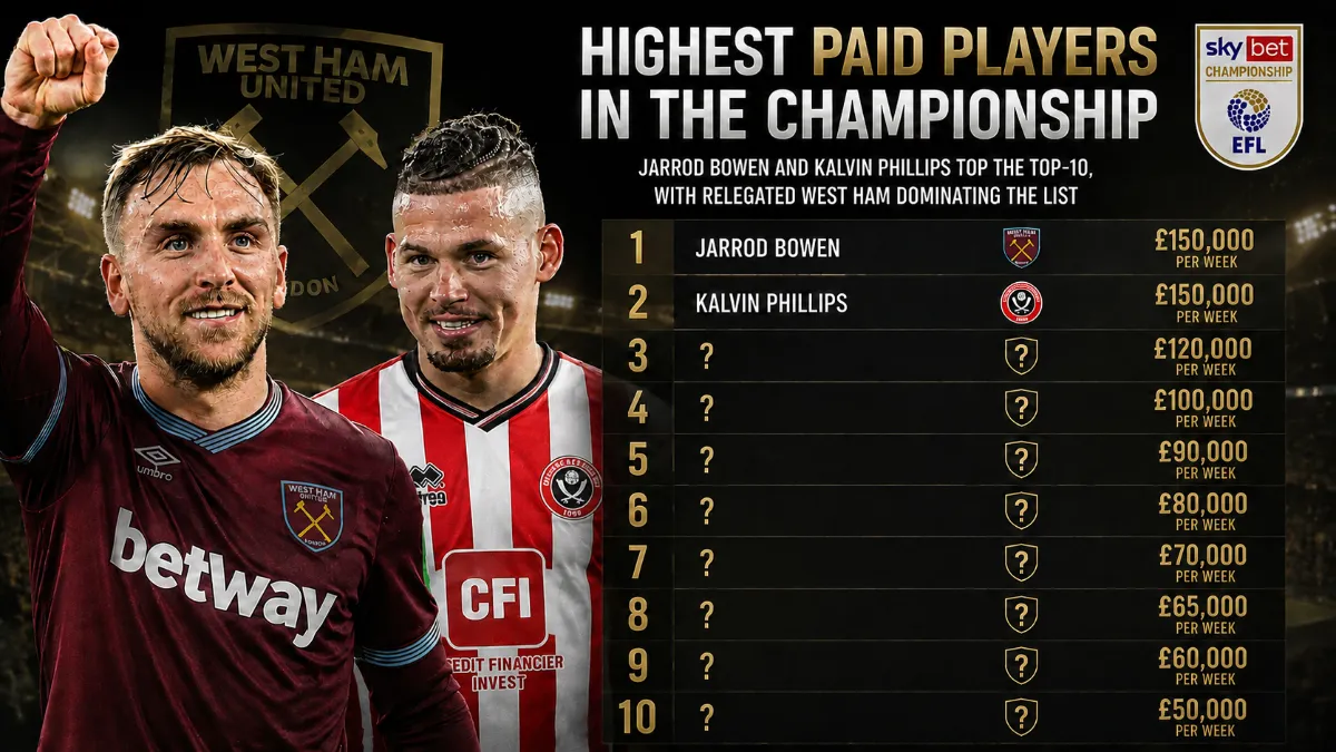 Top earners in the Championship as the season kicks off