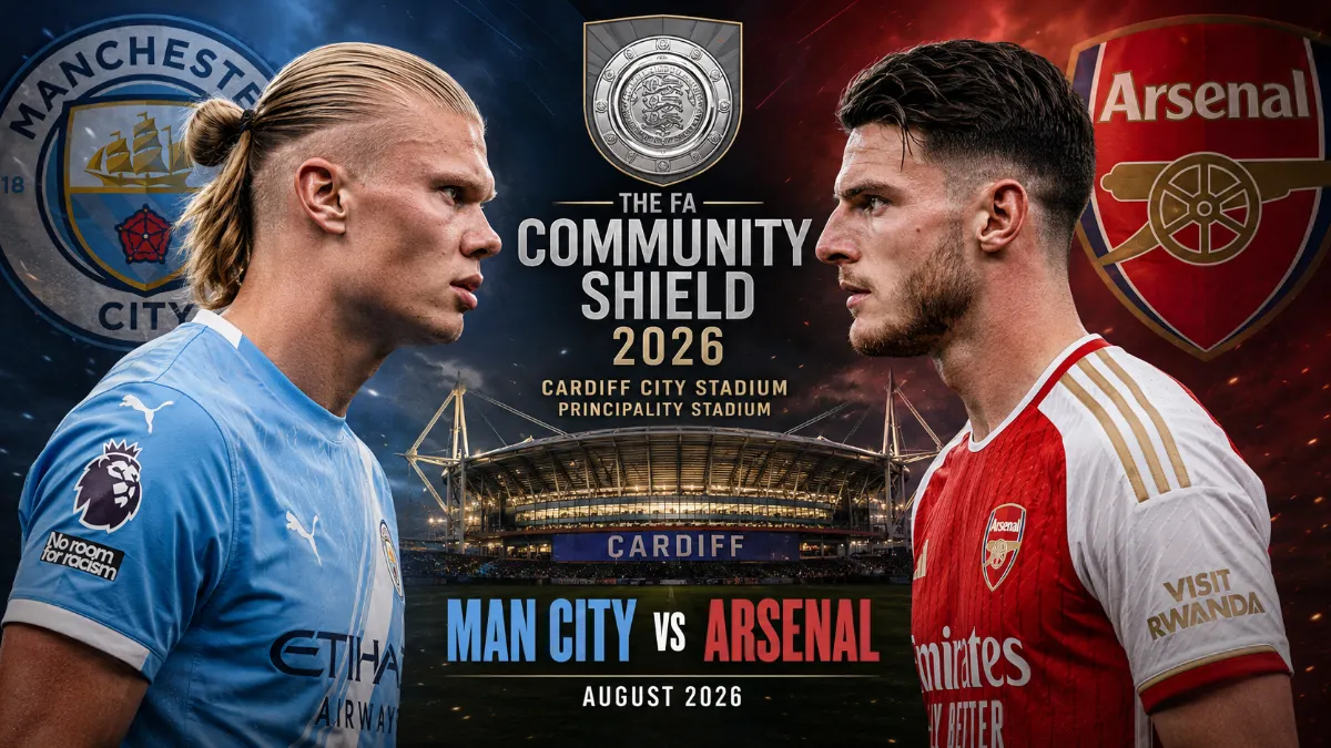 Arsenal and Manchester City to contest the 2026 FA Community Shield in Cardiff