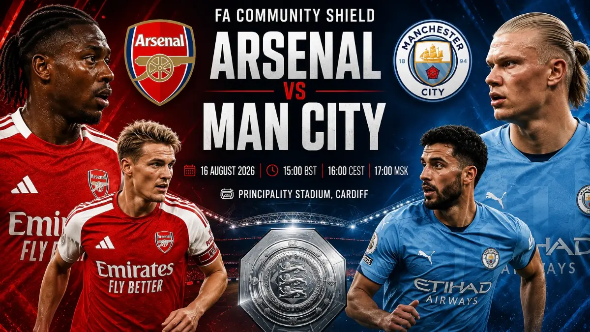 Arsenal and Manchester City confirm line-ups for the Community Shield