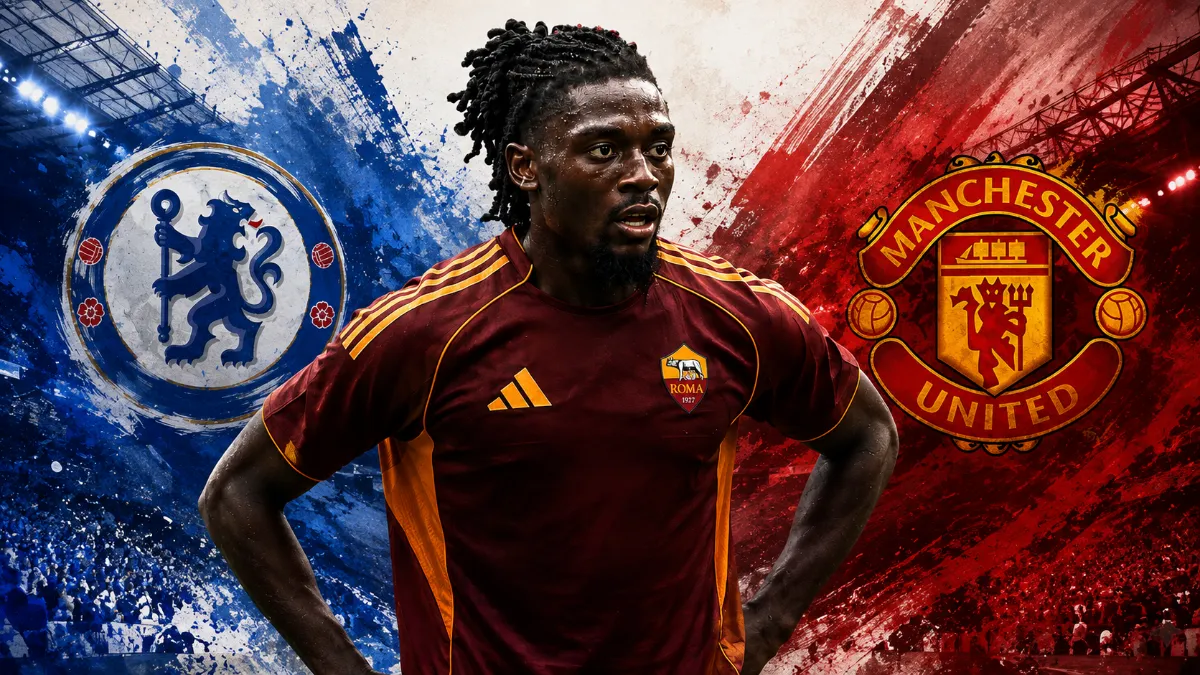 Chelsea and Manchester United are chasing Roma midfielder Manu Kone