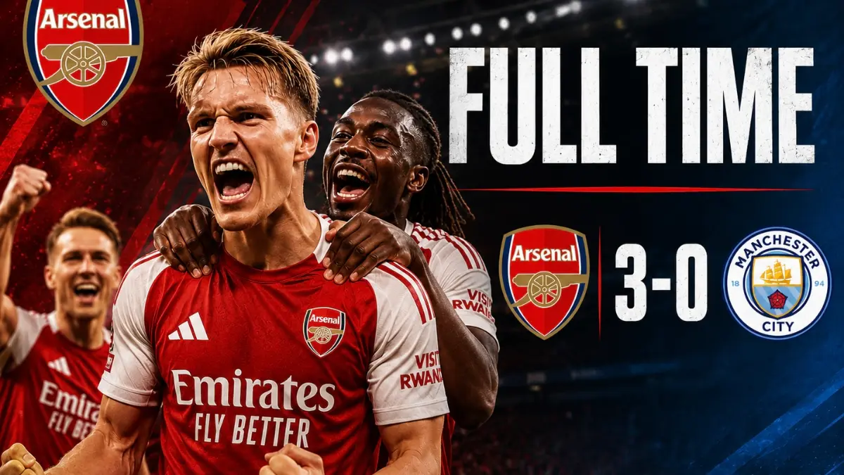 Arsenal thrash Manchester City 3-0 to claim the Community Shield