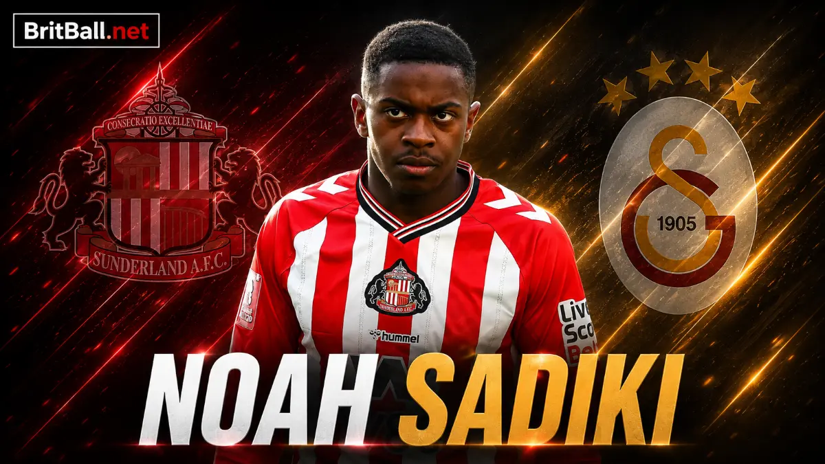Galatasaray shows interest in Sunderland midfielder Noah Sadiki as top Premier League clubs circle