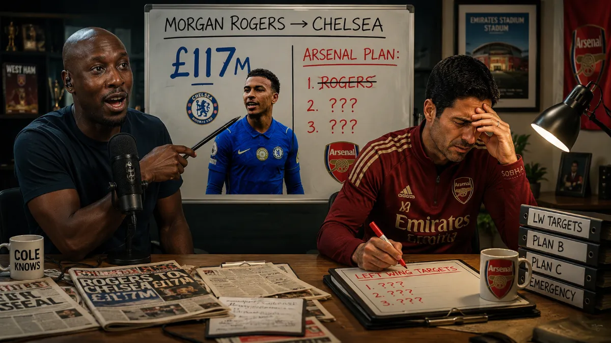 Cole: Morgan Rogers' move to Chelsea hit Arsenal hard