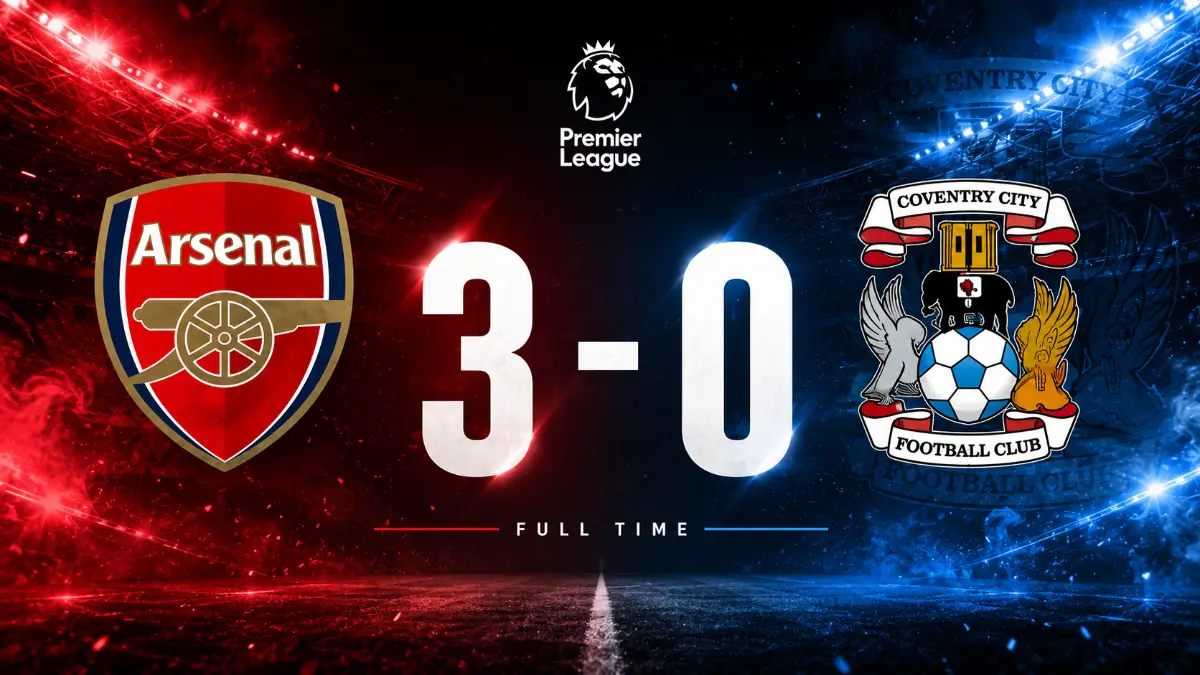 Arsenal thump Coventry City 3-0 in Premier League opener
