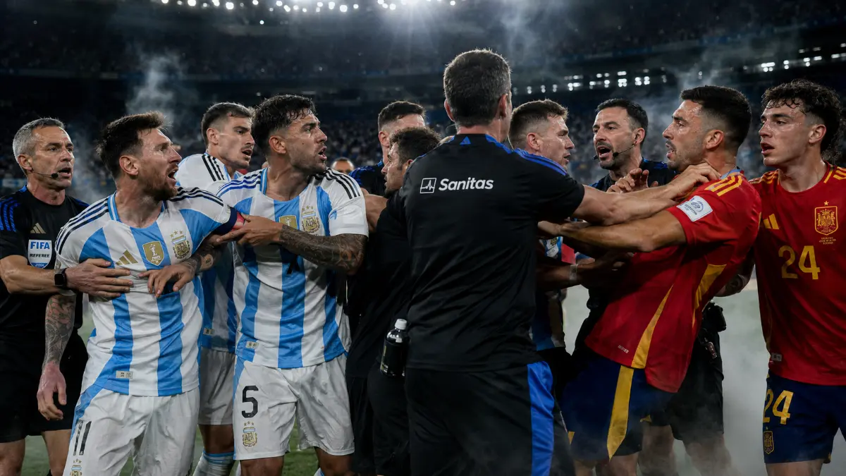 Fifa hands down tough bans following brawl in argentina vs spain match