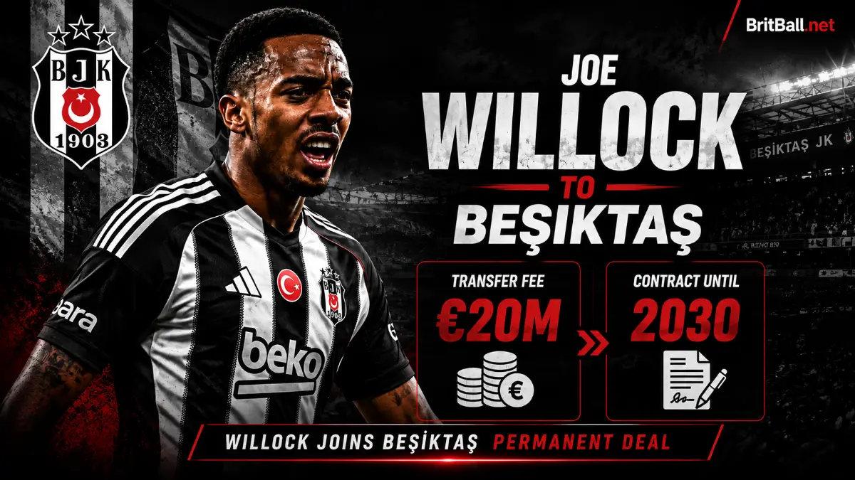 Besiktas make €20 million offer for Newcastle's Joe Willock, contract until 2030 agreed