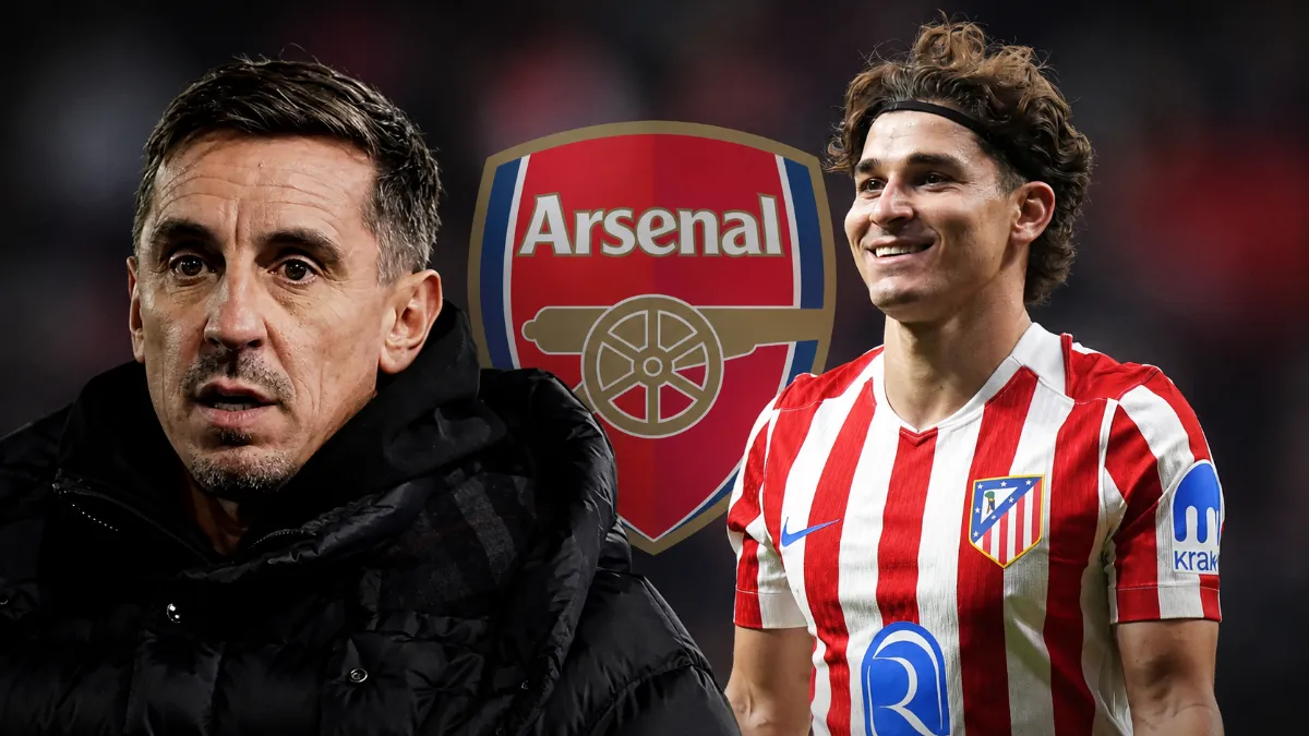 Gary Neville urges Arsenal to sign Julian Alvarez