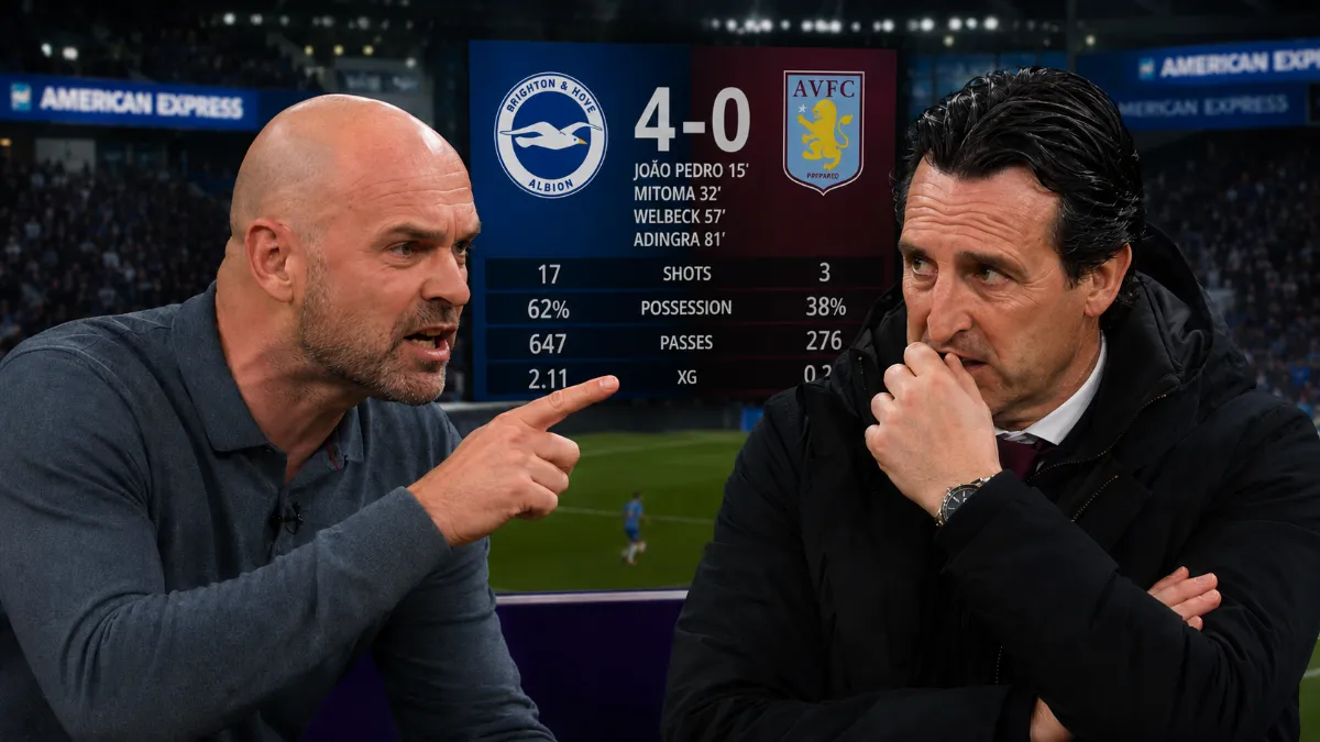 Danny Murphy criticises Aston Villa after thrashing by Brighton
